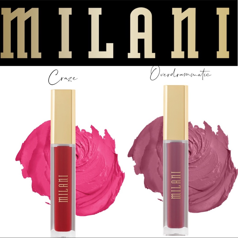 MILANI X2 “OVERDRAMMATIC”&“CRAZE” AMORE LIP CREAM